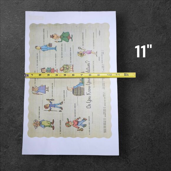 Vintage 1967 Paperades “Do You Know Your Relatives?” Poster Green Rhode Island - Picture 7 of 8